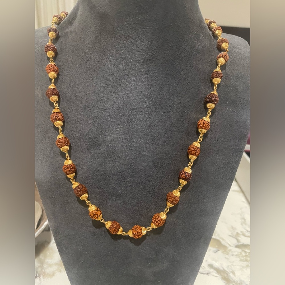 22k gold Rudraksh mala chain